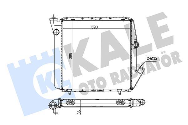 Radiador, refrigeración del motor KALE ref. 153300