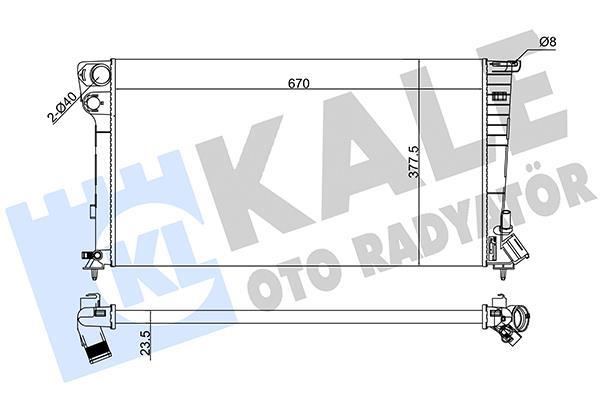 Radiateur moteur (Radiateur de refroidissement) KALE ref. 160900