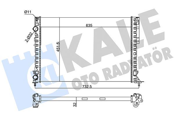 Radiador, refrigeración del motor KALE ref. 162600