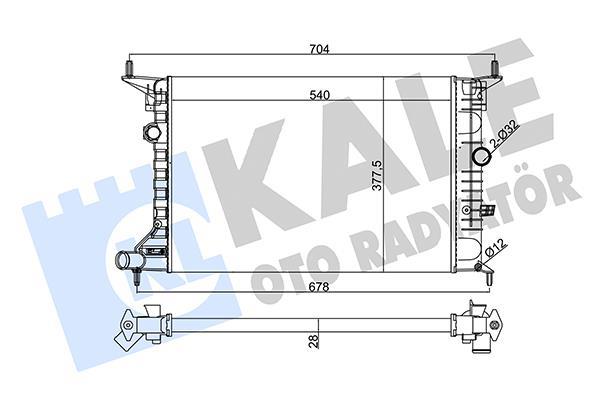 Radiateur moteur (Radiateur de refroidissement) KALE 177200