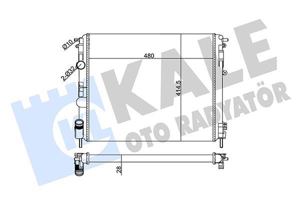 Radiador, refrigeración del motor KALE ref. 205600