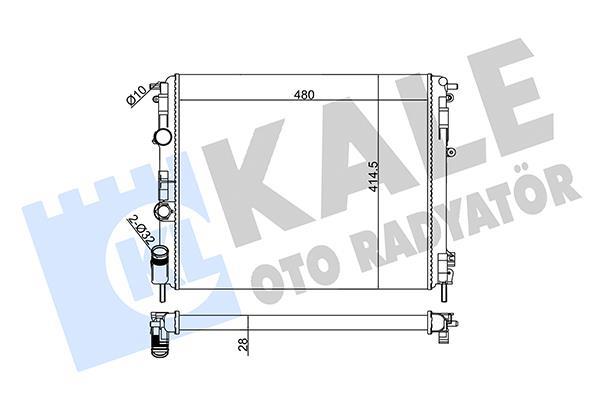 Radiador, refrigeración del motor KALE ref. 205700