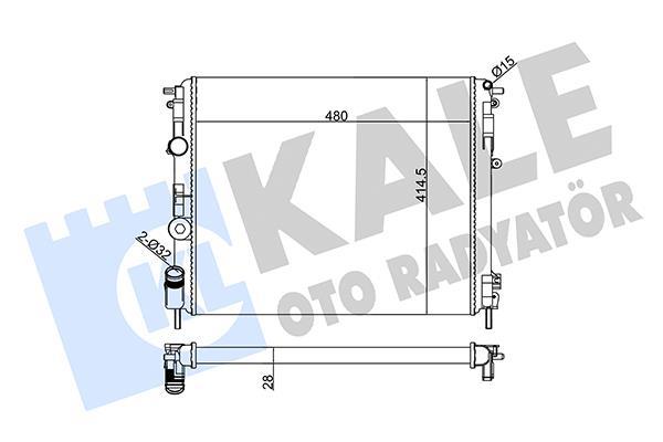 Radiador, refrigeración del motor KALE ref. 207100