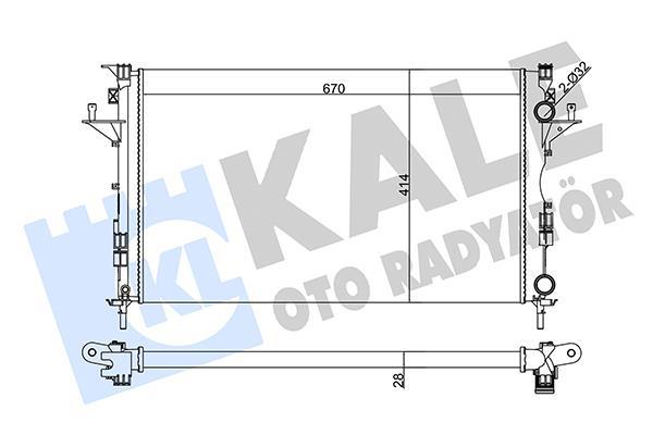 Radiador, refrigeración del motor KALE ref. 207300