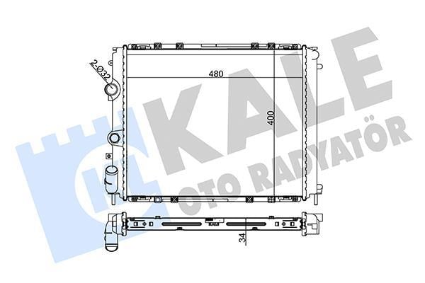 Radiador, refrigeración del motor KALE ref. 208100