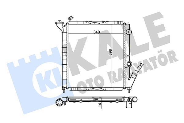Radiador, refrigeración del motor KALE ref. 208200