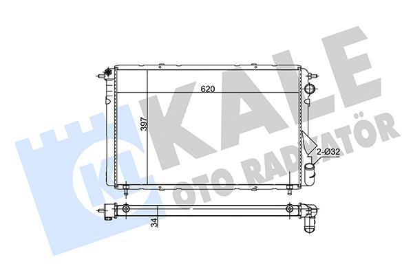 Radiador, refrigeración del motor KALE ref. 217300