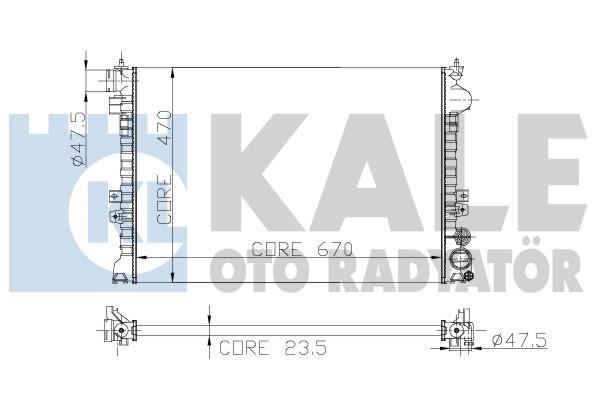 Radiador, refrigeración del motor KALE ref. 217400