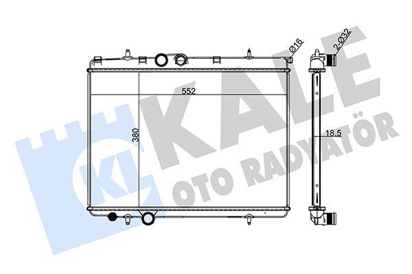 Radiador, refrigeración del motor KALE ref. 224700