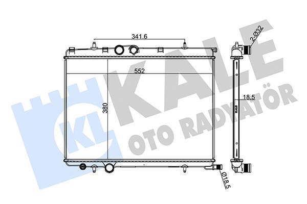 Radiador, refrigeración del motor KALE ref. 225100