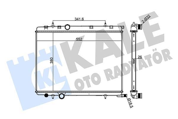 Radiador, refrigeración del motor KALE ref. 225200