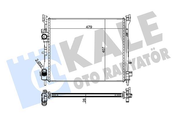 Radiador motor KALE ref. 226500