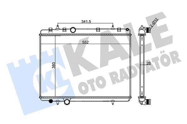 Radiador, refrigeración del motor KALE ref. 241200