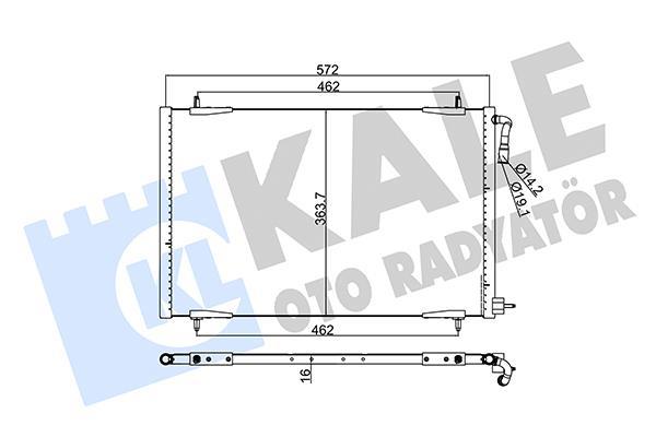 Condenseur, climatisation (Radiateur de climatisation) KALE ref. 248200