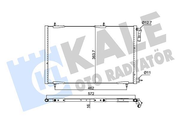 Condenseur, climatisation (Radiateur de climatisation) KALE ref. 248400