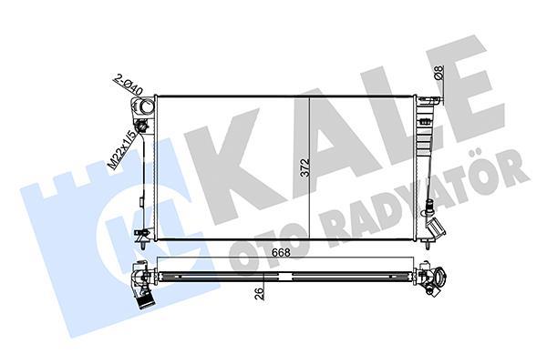 Radiador, refrigeración del motor KALE ref. 257600