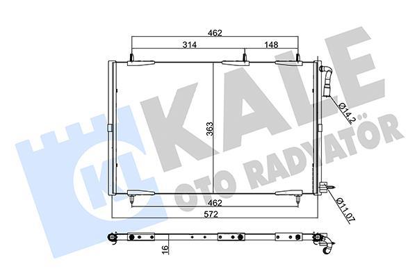 Condenseur, climatisation (Radiateur de climatisation) KALE ref. 300000