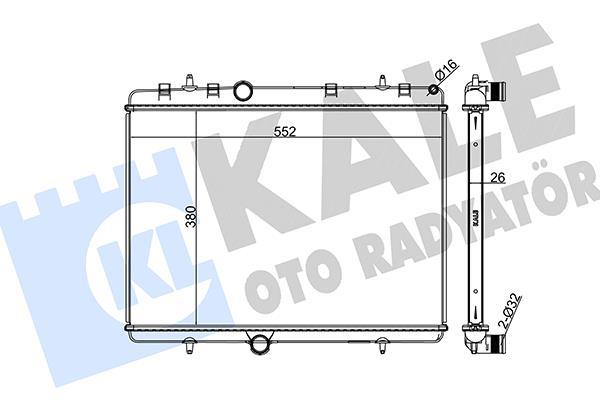 Radiador, refrigeración del motor KALE ref. 310800