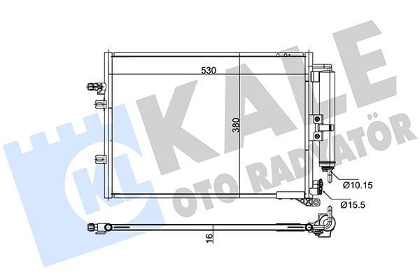 Condenseur, climatisation (Radiateur de climatisation) KALE ref. 342585