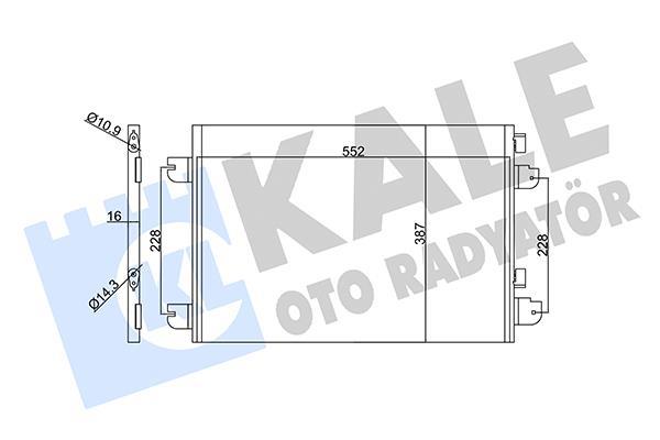 Condenseur, climatisation (Radiateur de climatisation) KALE ref. 342830