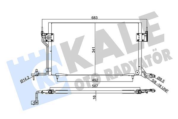 Condensador, aire acondicionado KALE ref. 345210