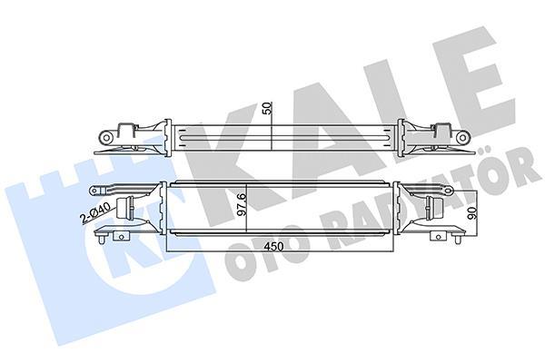 Intercooler, échangeur (Refroidisseur d'air) KALE ref. 345600