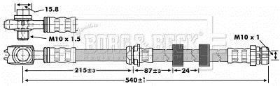Flexible de frein (Durite de frein) BORG & BECK ref. BBH6851