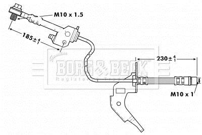 Latiguillo de freno BORG & BECK ref. BBH7122