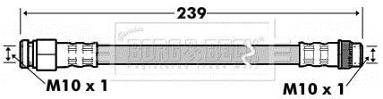 Flexible de frein (Durite de frein) BORG & BECK ref. BBH7531