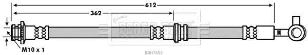 Flexible de frein (Durite de frein) BORG & BECK BBH7658