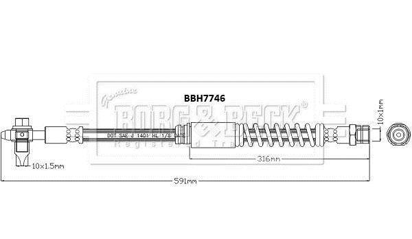Latiguillo de freno BORG & BECK ref. BBH7746