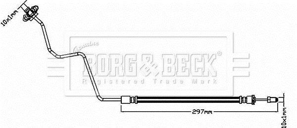 Flexible de frein (Durite de frein) BORG & BECK ref. BBH8319