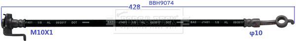 Flexible de frein (Durite de frein) BORG & BECK ref. BBH9074