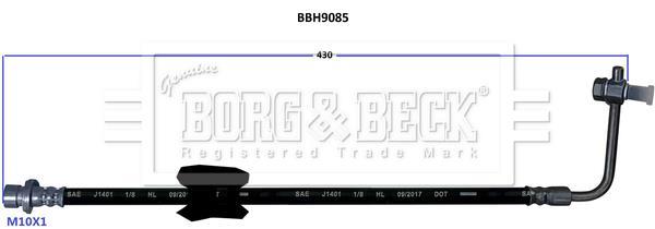Flexible de frein (Durite de frein) BORG & BECK BBH9085