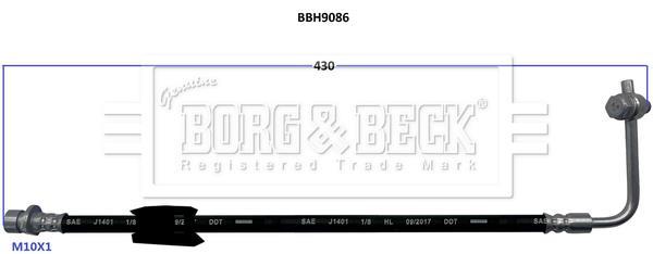 Flexible de frein (Durite de frein) BORG & BECK ref. BBH9086
