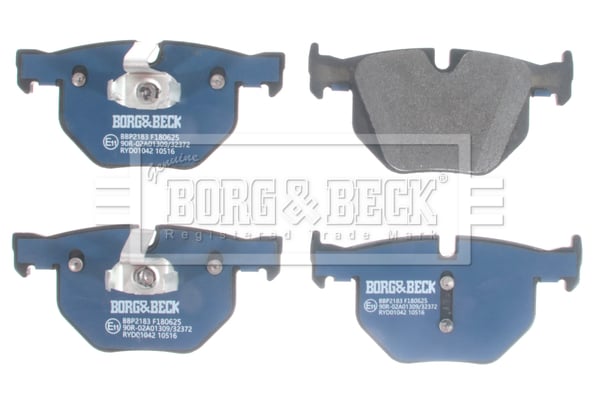 Juego de 4 pastillas de freno (Almohadilla de freno) BORG & BECK ref. BBP2183