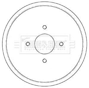 Tambour de frein BORG & BECK ref. BBR7252