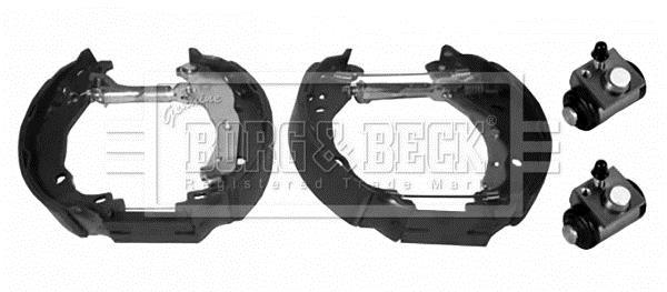 Jeu de 4 mâchoires de frein (Garniture de frein à tambour) BORG & BECK BBS1160K