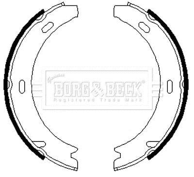 Jeu de mâchoires de frein à main (Mâchoire de frein à main) BORG & BECK ref. BBS6219
