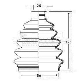Soufflet de cardan BORG & BECK ref. BCB2302