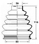 Soufflet de cardan BORG & BECK ref. BCB2360