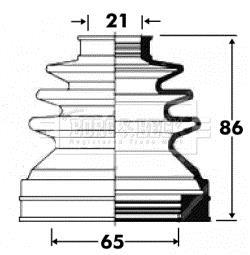 Soufflet de cardan BORG & BECK ref. BCB2850