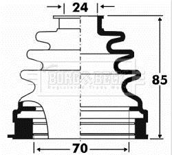Fole de cardã BORG & BECK ref. BCB2881