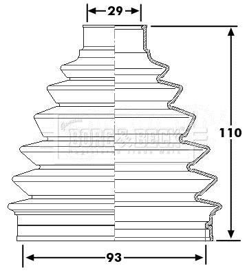 Fuelle, árbol de transmisión BORG & BECK ref. BCB6227
