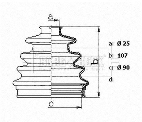 Fuelle, árbol de transmisión BORG & BECK ref. BCB6227R
