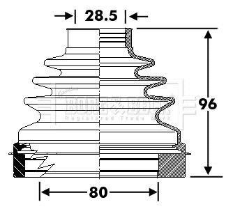 Articulação, veio de transmissão BORG & BECK ref. BCB6297