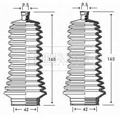 Soufflet de direction (Soufflet de cremaillere) BORG & BECK ref. BSG3249