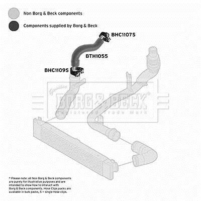 Durite de turbocompresseur (Durite de turbo) BORG & BECK BTH1055