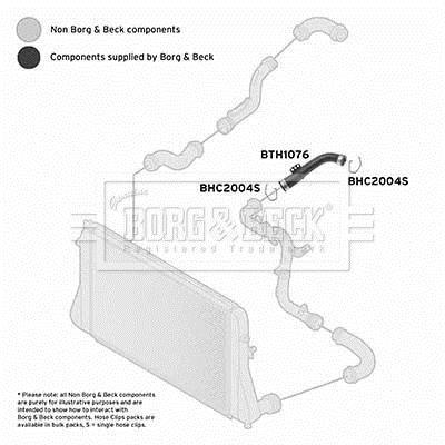 Durite de turbocompresseur (Durite de turbo) BORG & BECK BTH1076