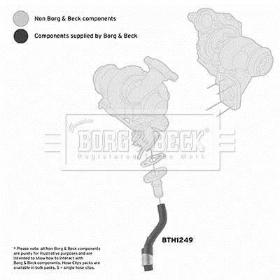 Durite de turbocompresseur (Durite de turbo) BORG & BECK BTH1249